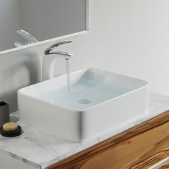 Dowell 19" Bathroom Rectangle Ceramic Vessel Sink - 5-1/8" Deep - 000 1915 Series