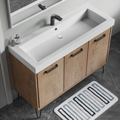 Dowell 47-5/8" Bathroom Topmount Resin Basin with Overflow - One 41-3/8" Sink, 4-1/2" Deep - 000 4818BP-RS Series