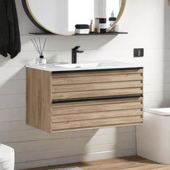Dowell 30" Vanity with Sink, Modern Vanity Bathroom with 2 Extra Big Drawers, Wall Mounted Floating - 003 Series