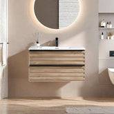Dowell 36" Vanity with Sink, Modern Vanity Bathroom with 2 Extra Big Drawers, Wall Mounted Floating - 003 Series