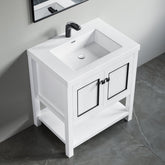 Dowell 30" Freestanding Bathroom Vanity with Single Basin - Two Soft-Close Doors, One Shelf - 036 30 Series