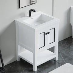 Dowell 24" Freestanding Bathroom Vanity with Single Basin - Two Soft-Close Doors, One Shelf - 036 24 Series