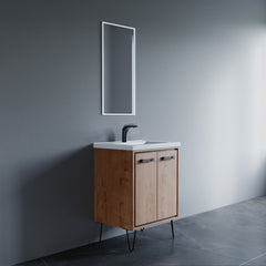 Dowell 037 Series 24" Bathroom Vanity with Single Basin Soft-Close Doors Two Shelves