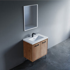Dowell 037 Series 30" Bathroom Vanity with Single Basin Soft-Close Doors Two Shelves