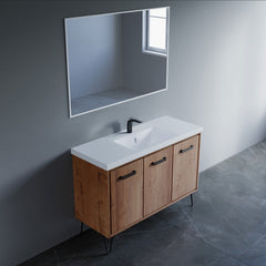 Dowell 037 Series 48" Bathroom Vanity with Single Basin Soft-Close Doors Four Shelves