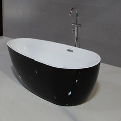 Dowell 63" Freestanding Acrylic Teardrop Bathtub - 60 Gallon Capacity - 074 Series