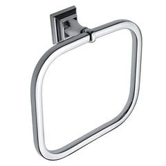 Dowell 7-3/4" Wall-Mounted Towel Ring - Brass with Chrome or Brushed Nickel Finish - 1001 06 Series