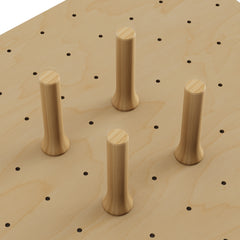 Dowell 4-Piece Wooden Pegs for Pegboard -Drawer Organizer – Adjustable to Fit of Various Sizes, Customizable Storage for Pots, Pans, and Plates-4007 PEG