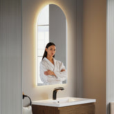 Dowell Arch Backlit Mirror, Touch Switch LED light,Wall-Mounted Vanity Mirror, Modern Sleek Frameless Design, Energy-Efficient LED Lighting - 5002 Series