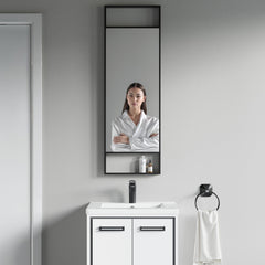 Dowell 15-3/4" Rectangular Wall Mirror for Bath/Living Room/Hallway, Aluminum Frame