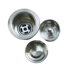 Dowell 3-1/2" Kitchen Sink Drain Set with Strainer Basket, Stopper - 6011 02 Series