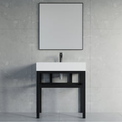 Dowell 30" Bathroom Basin Stand Black - 7003 Series