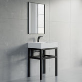 Dowell 24" Bathroom Basin Stand Black Pedestal - 7003 Series