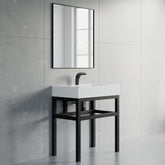 Dowell 30" Bathroom Basin Stand Black Pedestal - 7003 Series