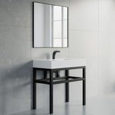 Dowell 36" Bathroom Basin Stand Black Pedestal - 7003 Series