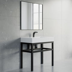 Dowell 36" Bathroom Basin Stand Black Pedestal - 7003 Series