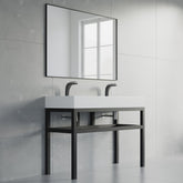 Dowell 48" Bathroom Basin Stand Black Pedestal - 7003 Series