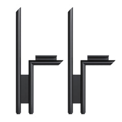 Dowell 8-3/8" Metal Furniture Legs - Flamingo, Heavy Duty, Vanity/Cabinet/Sofa/Bench, Set of 2 - 7007 007 Series