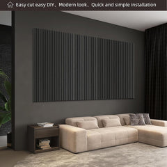 Dowell 3D Slat Wall Panels,Fluted Panels for Wall,Wall Decor Panels Noise Reduction, 95"H - 9001 9512 Series