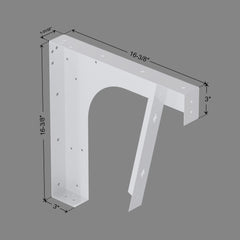 Dowell Universal ADA Vanity Bracket Heavy-Duty Commercial Bracket Floating Medical Support Bracket with/without Arm Metal Brackets Suitable for Restroom Vanities, Shelving Units & Work Desks - 7008 Series