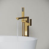 Dowell Freestanding Bathtub Faucet - 8003 002 Series, Floor Mounted Brass Bathroom Tub Faucets with Hand Shower
