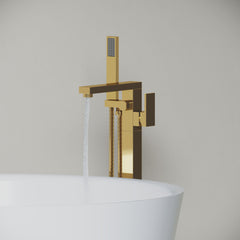 Dowell Freestanding Bathtub Faucet - 8003 002 Series, Floor Mounted Brass Bathroom Tub Faucets with Hand Shower