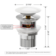 Dowell Freestanding Bathtub Pop-Up Drain / Stopper with overflow