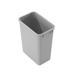dowell grey plastic trash can 9gal 4000 35 04 45 degree view
