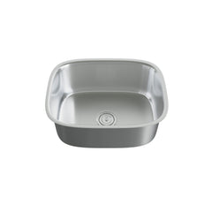 Dowell 23" Kitchen Undermount Sink - 9" Deep Bowl, Stainless Steel 18/16 Gauge - 6001 Series