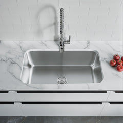 Dowell 32-1/2" Kitchen Undermount Sink - 10" Deep Bowl, Stainless Steel 18 Gauge - 6001 Series