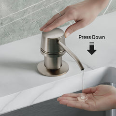 Dowell Kitchen Soap and Lotion Dispenser in Stainless Steel