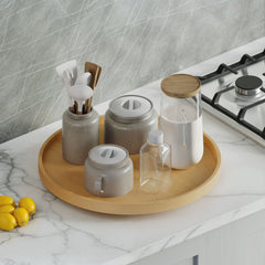 Dowell Lazy Susan - 18" Diameter/Round, 1 Shelf, Natural Wood Full Circle Lazy Susan Single shelf - 4006 360 Series