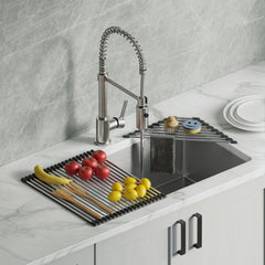 Dowell Over the Sink Roll-Up Dish Drying Rack, High-Quality, Foldable Tube Design, Space Saving Sink Organizer, Sturdy, Easy to Clean, Stylish Look