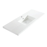 Dowell 61" Bathroom Topmount Resin Basin with Overflow - One 19-5/8" Sink, 4-3/8" Deep - 000 6122BPS Series