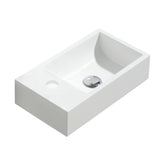 Dowell 18" Bathroom Resin Topmount Basin with Overflow - 4-3/8" Deep - 010 18B Series