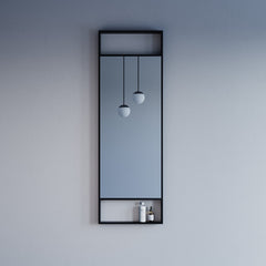 Dowell 15-3/4" Rectangular Wall Mirror for Bath/Living Room/Hallway, Aluminum Frame