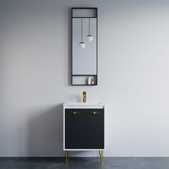 Dowell 15-3/4" Rectangular Wall Mirror for Bath/Living Room/Hallway, Aluminum Frame