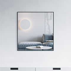 Dowell 29-1/2"/31-1/2" Nearly Square Wall Mirror for Bath/Living Room/Hallway - Aluminum Frame - 5004 Series