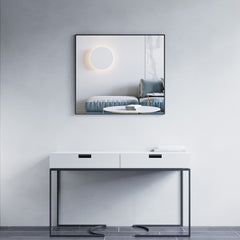 Dowell 35-1/2“/31-1/2“ Rectangular Wall Mirror for Bath/Living Room/Hallway - Aluminum Frame - 5004 Series