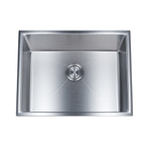 Dowell 23" Kitchen Undermount Sink - 9" Deep Bowl, Small Radius Corners, Stainless Steel 18 Gauge - 6005 Series