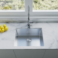 Dowell 23" Kitchen Undermount Sink - 9" Deep Bowl, Small Radius Corners, Stainless Steel 18 Gauge - 6005 Series