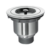 Dowell 3-1/2" Kitchen Sink Drain Assembly with Strainer Basket and Stopper - Stainless Steel - 6011 01 Series