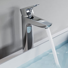 Dowell Vessel Sink Bathroom Faucet - 8001 022 Series - High Spout, Single Handle, Single Hole