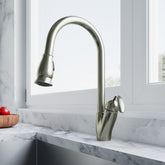 Dowell Kitchen Sink Faucet - 8002 011 Series - High Arc, Pull-Down Sprayer, Single Handle, Single Hole