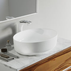 Dowell 20" Bathroom Oval Ceramic Vessel Sink - 5-7/8" Deep - 000 2015 Series