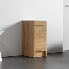 Dowell 12" Unassembled Freestanding Bathroom Side/Bridge Cabinet Kit with Sintered Stone Top - 012 Series - Oak Natural