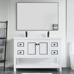 Dowell 48" Freestanding Bathroom Vanity with Single, Double or No Basin – Two Soft-Close Doors, Two Soft-Close Drawers, One Shelf - 036 48 Series