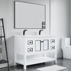 Dowell 48" Freestanding Bathroom Vanity with Single, Double or No Basin – Two Soft-Close Doors, Two Soft-Close Drawers, One Shelf - 036 48 Series