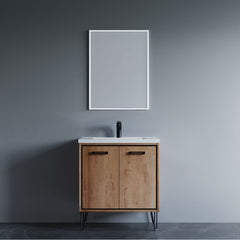 Dowell 037 Series 30" Bathroom Vanity with Single Basin Soft-Close Doors Two Shelves