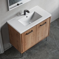Dowell 037 Series 36" Bathroom Vanity with Single Basin Soft-Close Doors Two Shelves